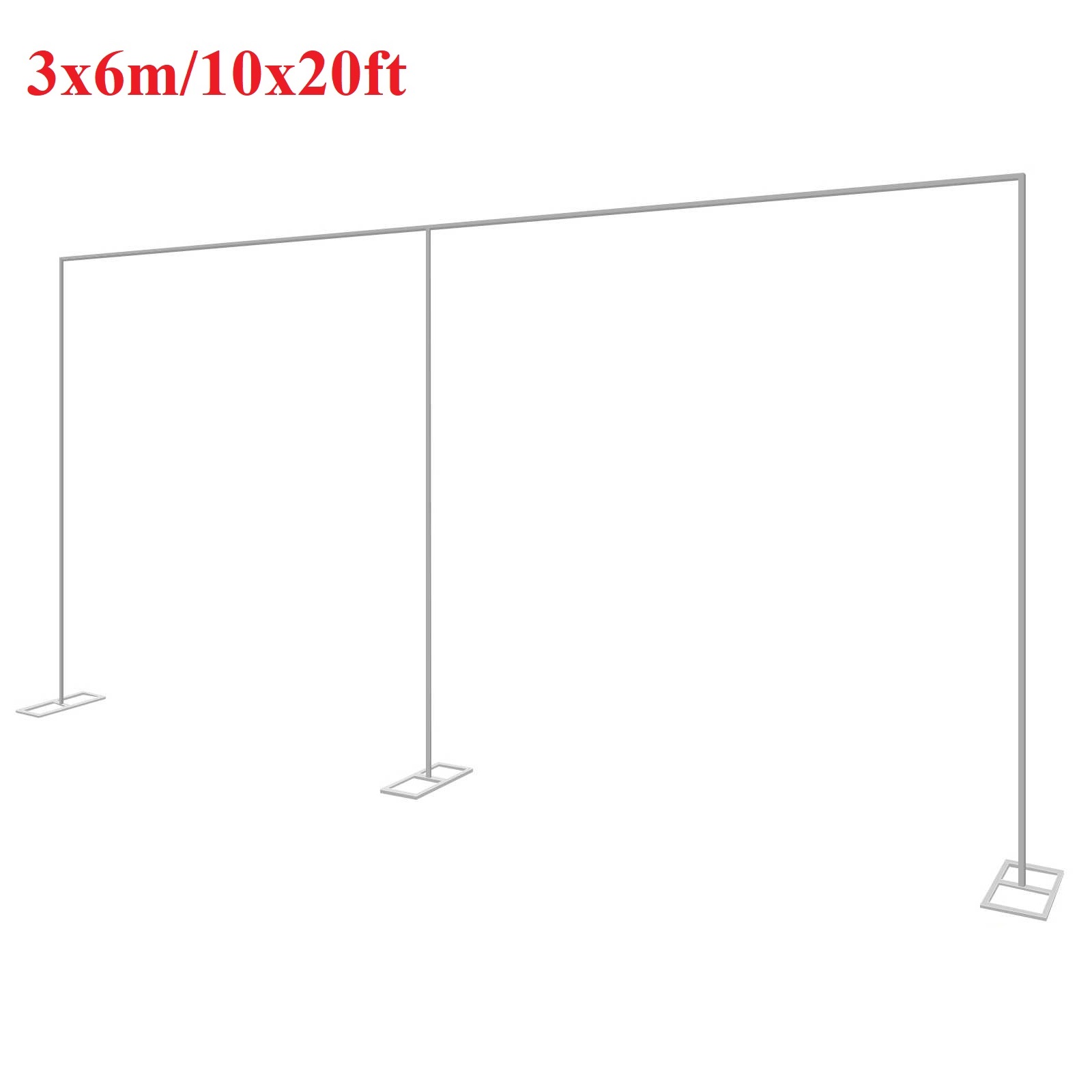 Florist Supp - 3x6m/10x20ft Metal Wedding Arch Stand Heavy