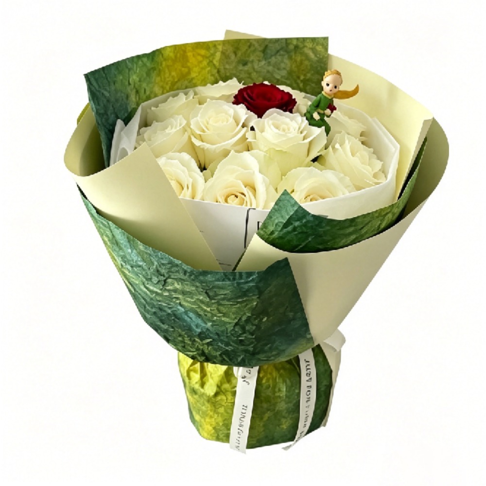 Spring Gradient Green Kraft Fl - Flower Wrap Kraft 评论和价格