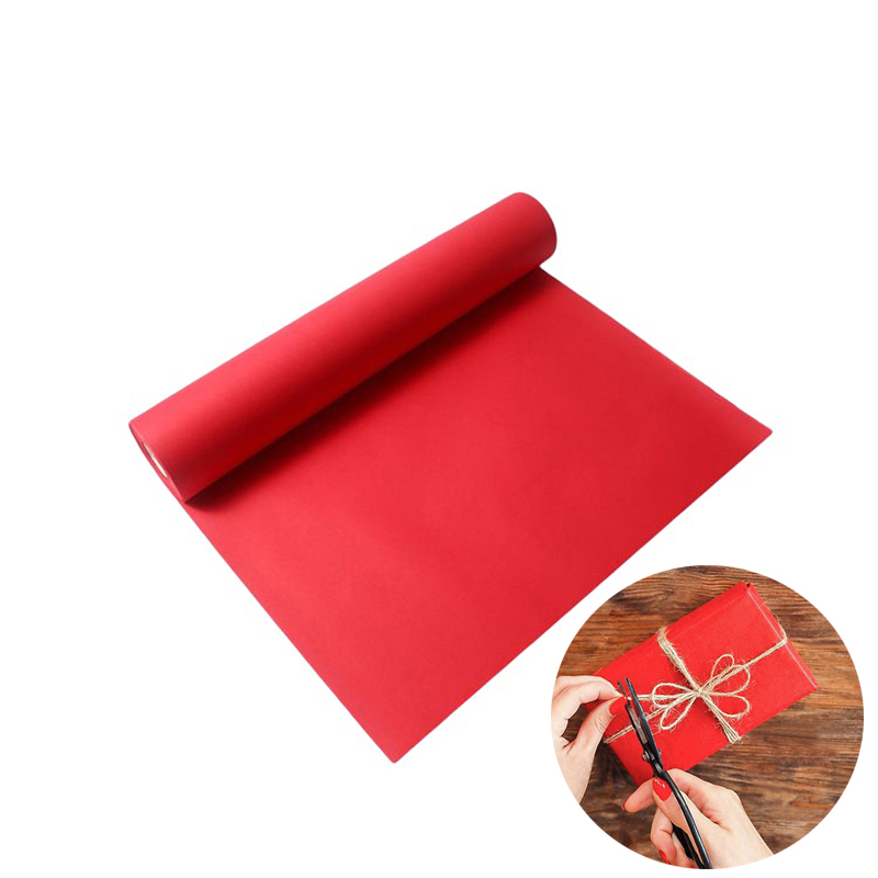 Red CRAFT ART KRAFT GIFT PAPER - Flower Wrap Kraft 评论和价格