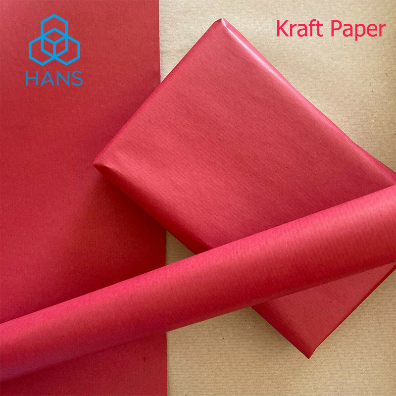 Red CRAFT ART KRAFT GIFT PAPER - Flower Wrap Kraft 评论和价格