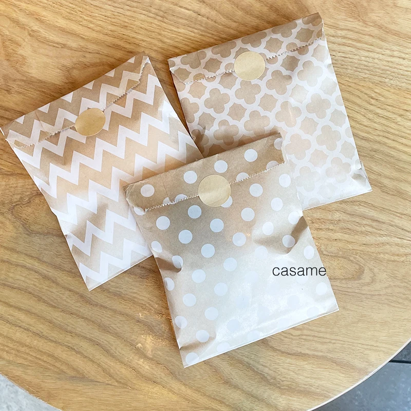 25pcs Kraft Paper Bags Candy B - Flower Wrap Kraft 评论和价格