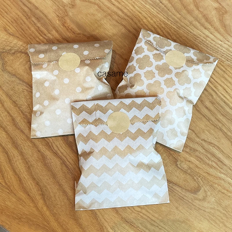 25pcs Kraft Paper Bags Candy B - Flower Wrap Kraft 评论和价格