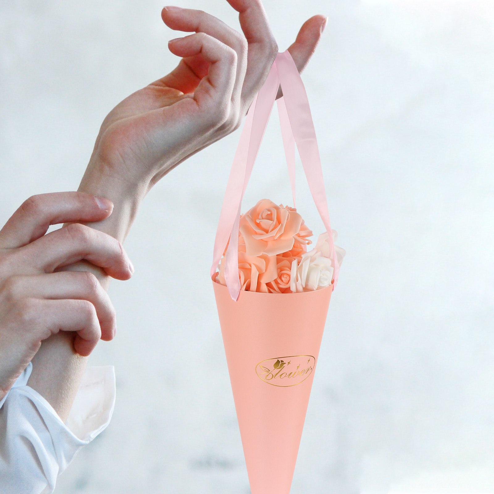 6Pcs Flower Bouquet Bags Chic  - Florist Supply Buckets 评论和价格
