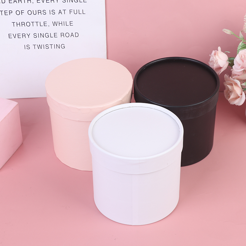 1PC Round Flower Paper Gift Bo - Florist Supply Buckets 评论和价格