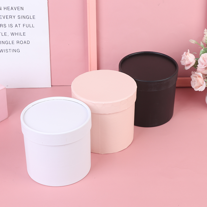 1PC Round Flower Paper Gift Bo - Florist Supply Buckets 评论和价格